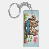 Streifenhörnchen schicken Grüße Schlüsselanhänger (Vorderseite links)