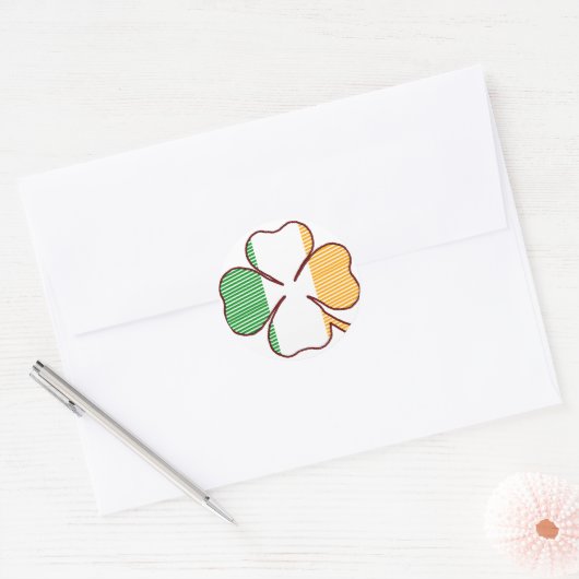 Streifenkleber Runder Aufkleber (Umschlag)