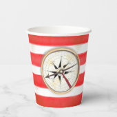 Streifenkompass Pappbecher (Rückseite)