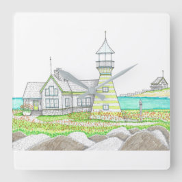 Streifenleuchte Quadratische Wanduhr