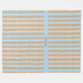 Streifenmuster blau braun grau fleecedecke (Vorderseite (Horizontal))
