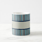 Streifenmuster blau grau kaffeetasse (Mittel)