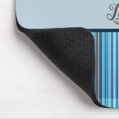 Streifenmuster blau grau mousepad (Ecke)