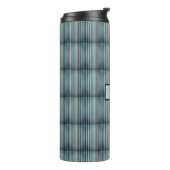 Streifenmuster blau grau thermosbecher (Nach links gedreht)