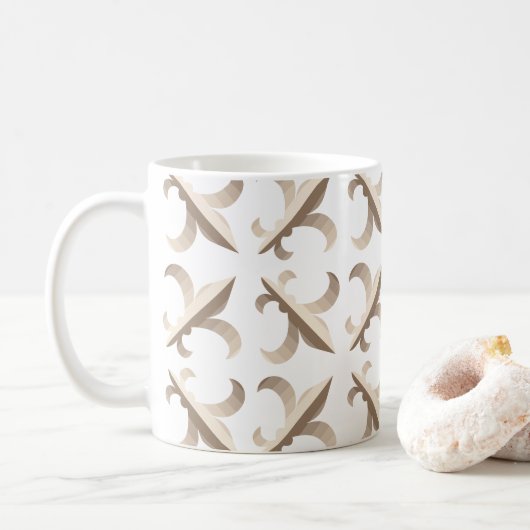 Streifenmuster der Lilie Kaffeetasse (Mit Donut)