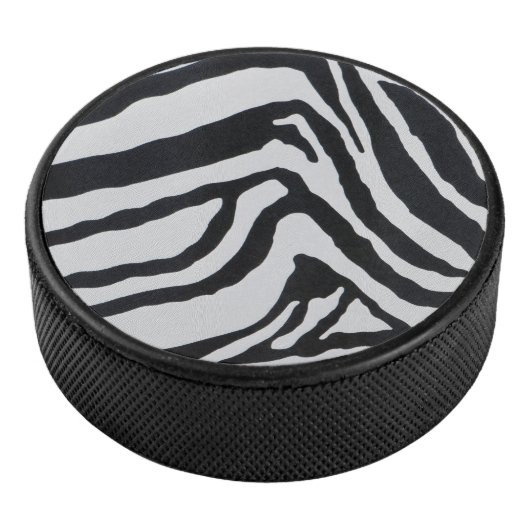 Streifenmuster des Zebras Eishockey Puck (3/4)