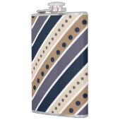 Streifenmuster Design Vinyl Wrapped Flask Flachmann (Links)