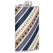 Streifenmuster Design Vinyl Wrapped Flask Flachmann (Rechts)