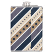 Streifenmuster Design Vinyl Wrapped Flask Flachmann (Rückseite)