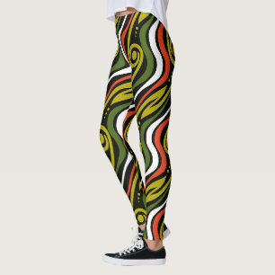 Streifenmuster Leggings