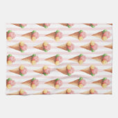 Streifenmuster mit Eiscreme Geschirrtuch (Horizontal)