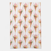 Streifenmuster mit Eiscreme Geschirrtuch (Vertikal)