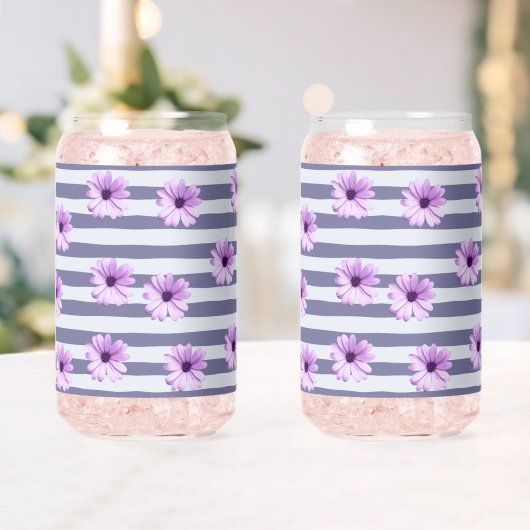 Streifenmuster mit lila Molsen Dosenglas (Insitu (Hochzeit))