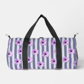 Streifenmuster mit lila Molsen Duffle Bag (Vorderseite)