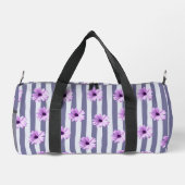 Streifenmuster mit lila Molsen Duffle Bag (Rückseite)