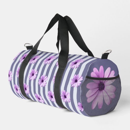 Streifenmuster mit lila Molsen Duffle Bag (Rechte Ecke)