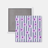 Streifenmuster mit lila Molsen Magnet (Vorderseite/Rückseite)