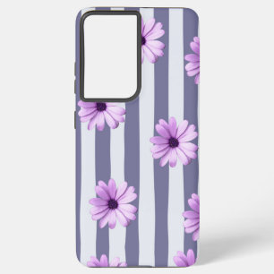 Streifenmuster mit lila Molsen Samsung Galaxy Hülle