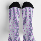 Streifenmuster mit lila Molsen Socken (Oben)