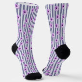 Streifenmuster mit lila Molsen Socken (Gewinkelt)