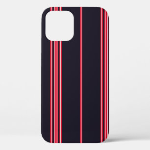 Streifenmuster mit marineblau, weiß und rot vertik Case-Mate iPhone hülle