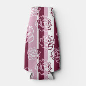 Streifenmuster mit Rose Flaschenkühler (Vorderseite)