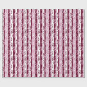 Streifenmuster mit Rose Geschenkpapier (Flach)