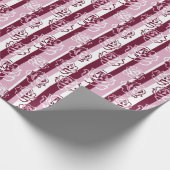 Streifenmuster mit Rose Geschenkpapier (Ecke)