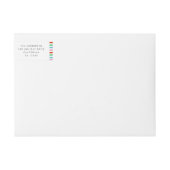 Streifenmuster | Moderne farbige Weihnachtsadresse (Vorderseite)