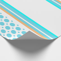 Streifenmuster Orange Aqua Blau Party