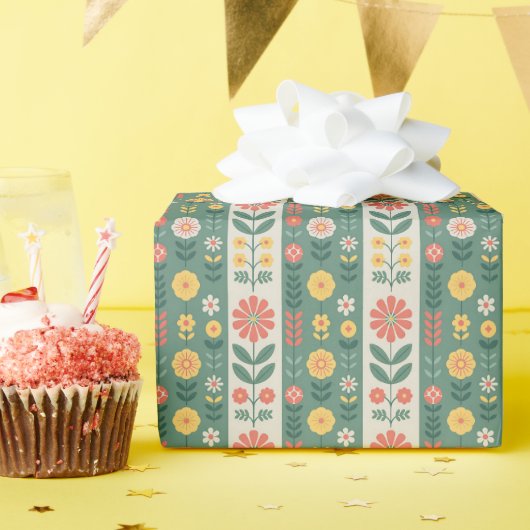 Streifenmuster-Papierrolle Geschenkpapier (Geburtstagsparty)
