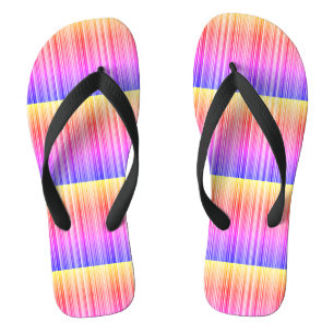 Streifenmuster regenbogenfarben badesandalen