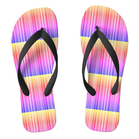 Streifenmuster regenbogenfarben badesandalen (Fußbett)