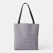 Streifenmuster rosa und Aquamarin Tasche (Rückseite)