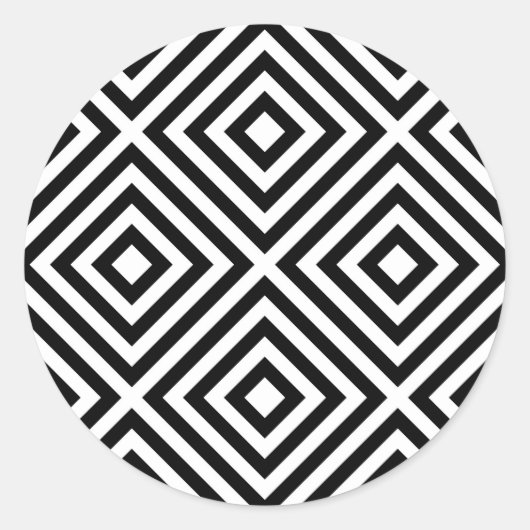 Streifenmuster Runder Aufkleber (Vorderseite)