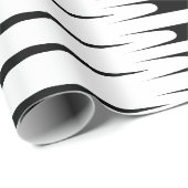 Streifenmuster Schwarz-weiß Einzigartig Abstrakt S Geschenkpapier (Rolleneckpunkt)