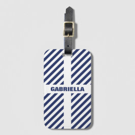 Streifenmuster und Name Gepäckanhänger