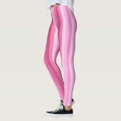 Streifenmuster Vertikal rosa Leggings (Links)