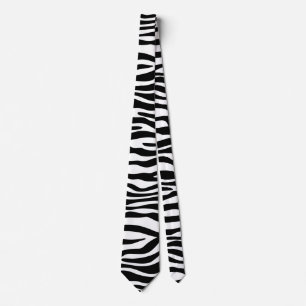 Streifenmuster Zebra schwarz & weiß + Ihre Ideen Krawatte