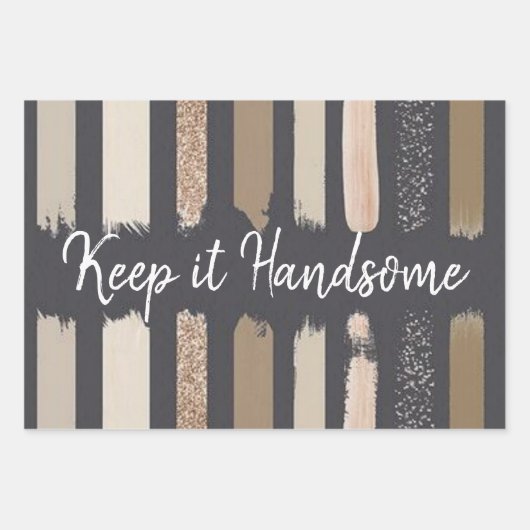 Streifenpapier Geschenkpapier Set (Vorderseite 2)