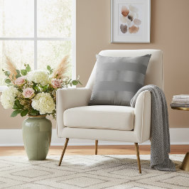 Streifenpilze - metallische Silberstreifen Kissen