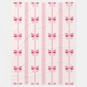 Streifenpink Bow Delight Fleecedecke (Vorderseite)