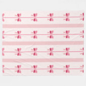 Streifenpink Bow Delight Fleecedecke (Vorderseite (Horizontal))