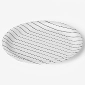 Streifenplatte Pappteller (Schrägansicht)