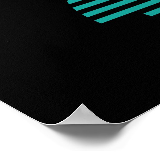 Streifenrakete Poster (Ecke)