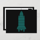 Streifenrakete Postkarte (Vorne/Hinten)