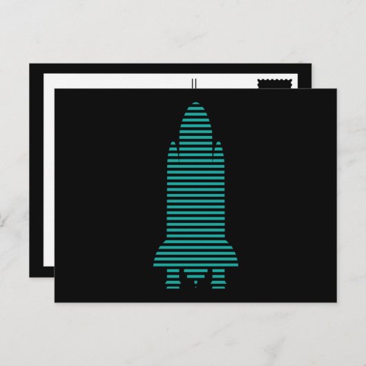 Streifenrakete Postkarte (Vorne/Hinten)