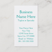 Streifenrakete Visitenkarte (Rückseite)