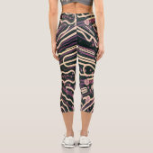 Streifenstruktur Capri Leggings (Rückseite)