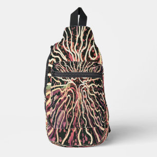 Streifenstruktur Crossbody Bag